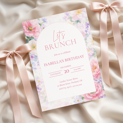 Let's Brunch — Birthday Brunch Invitation Template by Pretty Digital — view 8