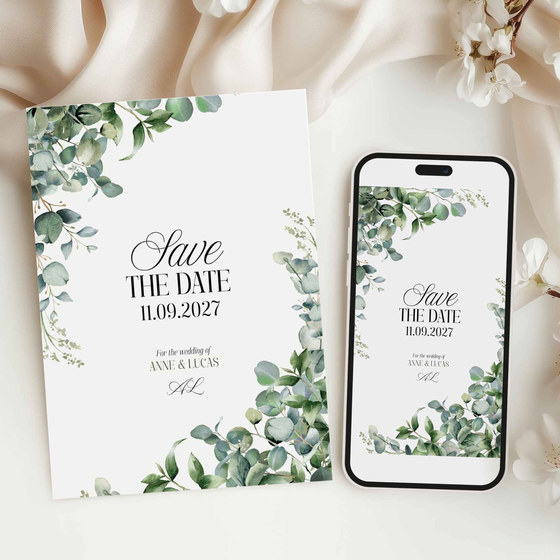 Floral Save the Date Template by Pretty Digital — view 6