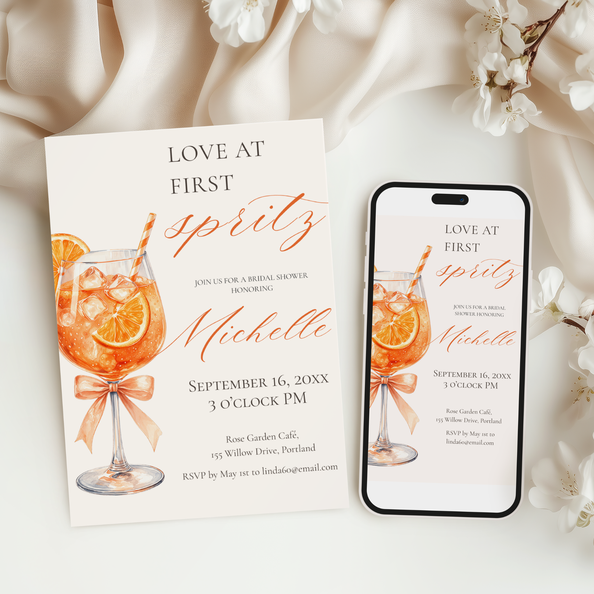 Love at First Spritz — Bridal Shower Invitation Template by Pretty Digital — view 6