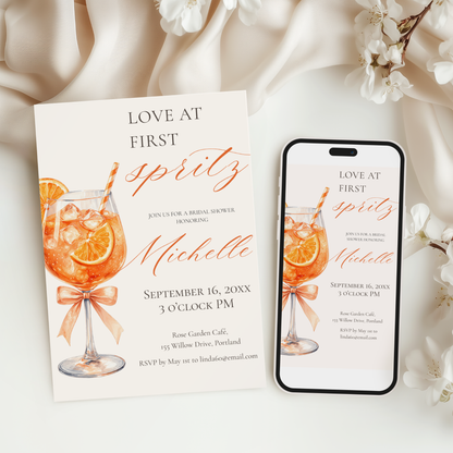 Love at First Spritz — Bridal Shower Invitation Template by Pretty Digital — view 6