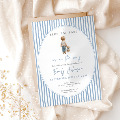 Blue Jean Baby — Western Baby Shower Invitation Template by Pretty Digital — view 10