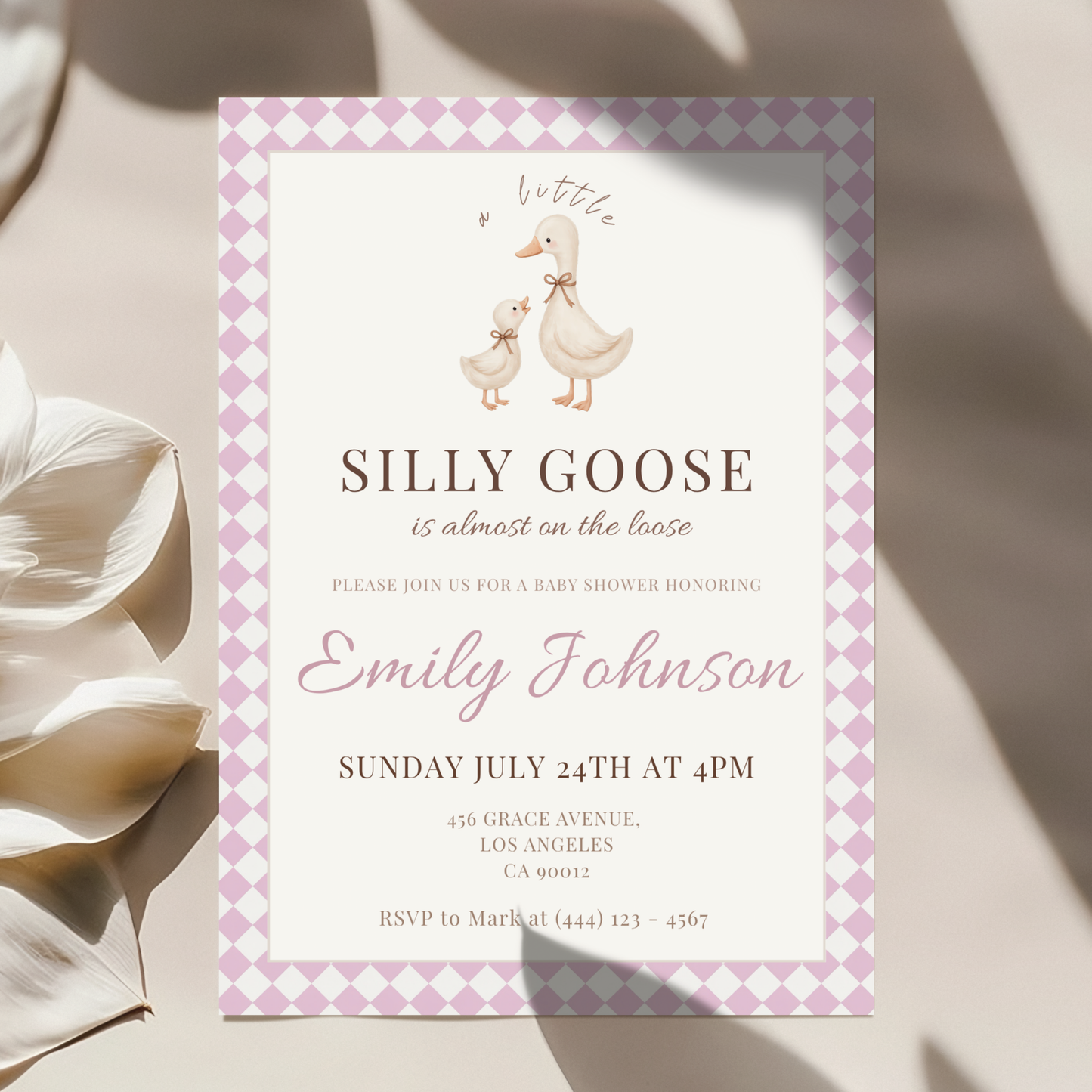 Silly Goose — Baby Shower Invitation Template by Pretty Digital — view 3