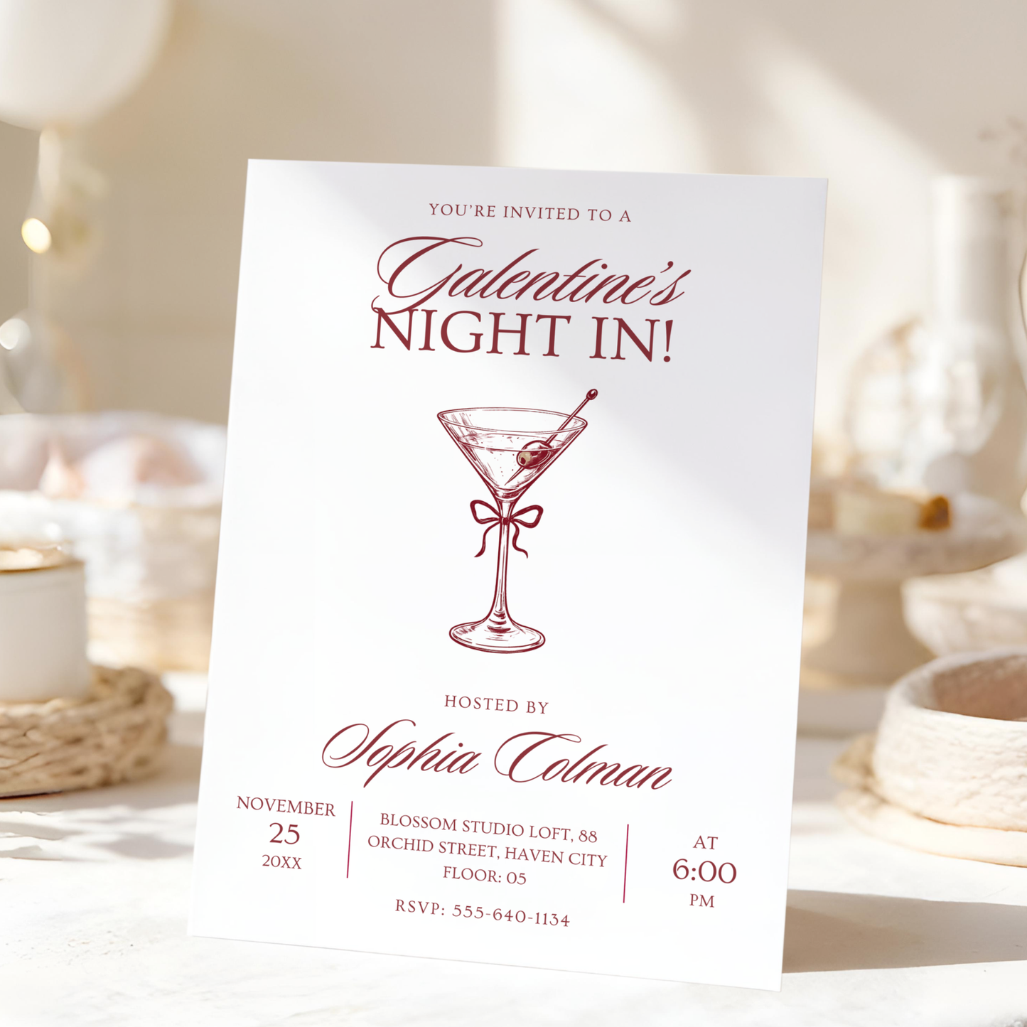 Galentine's Night In — Modern Galentine's Day Invitation by Pretty Digital — view 8