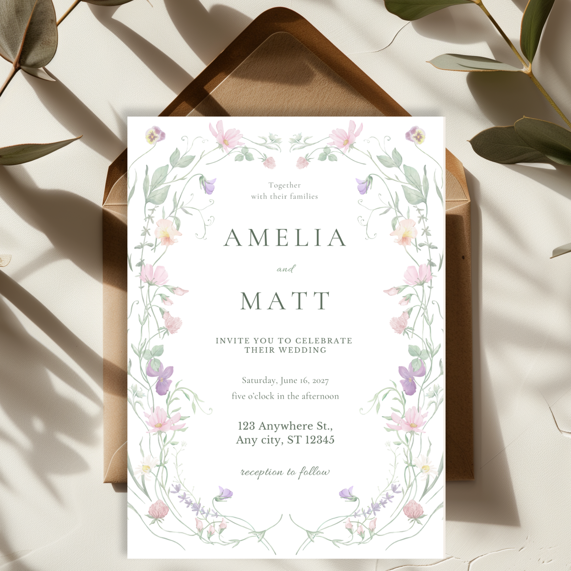 Modern Wedding Invitation by Pretty Digital — view 3