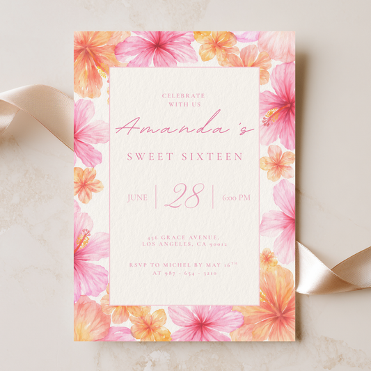 Celebrate With Us — Sweet 16 Invitation Template by Pretty Digital — view 3